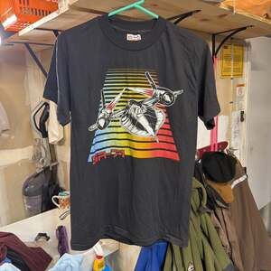 Vintage 80s SR-71 Blackbird Lockheed Stealth Fighter Jet T-Shirt